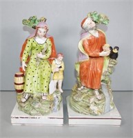 Two antique Pratt Ware ceramic figures