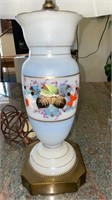 Vintage Hand Painted Vase Lamp