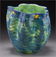 Dale Chihuly freeform blown glass vase