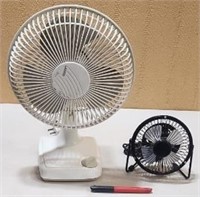 Lasko Oscillating Fan, Small 6" Fan, both tested,