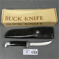 Buck 118 Fixed Blade Knife, Sheath & Box