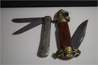 Civil War Pocket Knife & Horse Head Lock Blade