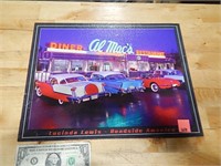 Roadside America Classic Cars & Diner Tin Sign