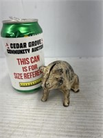 Cast iron pig coin bank