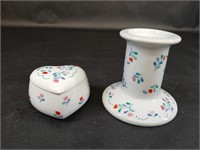 Germaine Monteil Candlestick Holder & Trinket Box