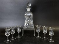 Continental Pinch Glass Etched Decanter & More