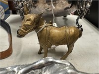 VTG SPELTER DONKEY BURRO COIN BANK