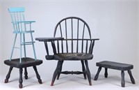 4 pcs Children's & Doll Chairs & Stools