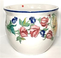 Large Planter with Floral Motif- Signed