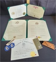 1969 US Army Certificates/Awards