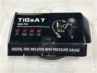 TiGaAT 200 PSI Digital Tire inflator w/pressure