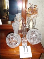 8 pieces of glassware