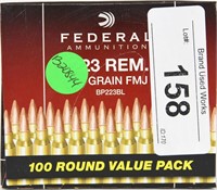 Federal 100 Round Value Pack .223 REM 55 Gr. FMJ