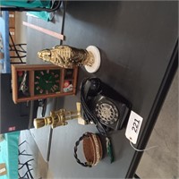 Rotary Phone, Clock, Decorative Items