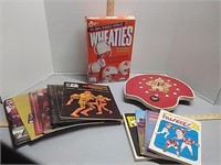 Husker Wheaties Box, Books & Clock