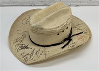 Autographed, cowboy hat, unknown signatures