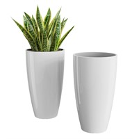 QCQHDU 21 inch Tall Planters for Outdoor Plants Se