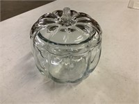 Glass Pumpkin Cookie/Candy Jar