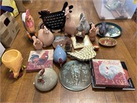 LARGE LOT OF CHICKEN DECOR