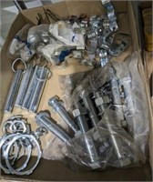 TRAY OF FASTENERS, ANCHOR BOLTS, MISC