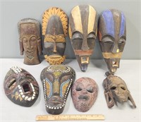 Carved Wood Ethnographic Tribal Masks Lot