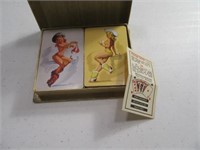 Early 2deck Set PinUp Topless Playing Cards w/ Box