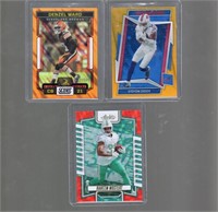 Lot of 3 Numbered Cards. Diggs /175, Ward /565, Mo