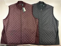 Perry Ellis Men's 3XLT Jacket Vests, Navy & Maroon