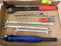 Flat w/Blue Point wrenches, air chipper