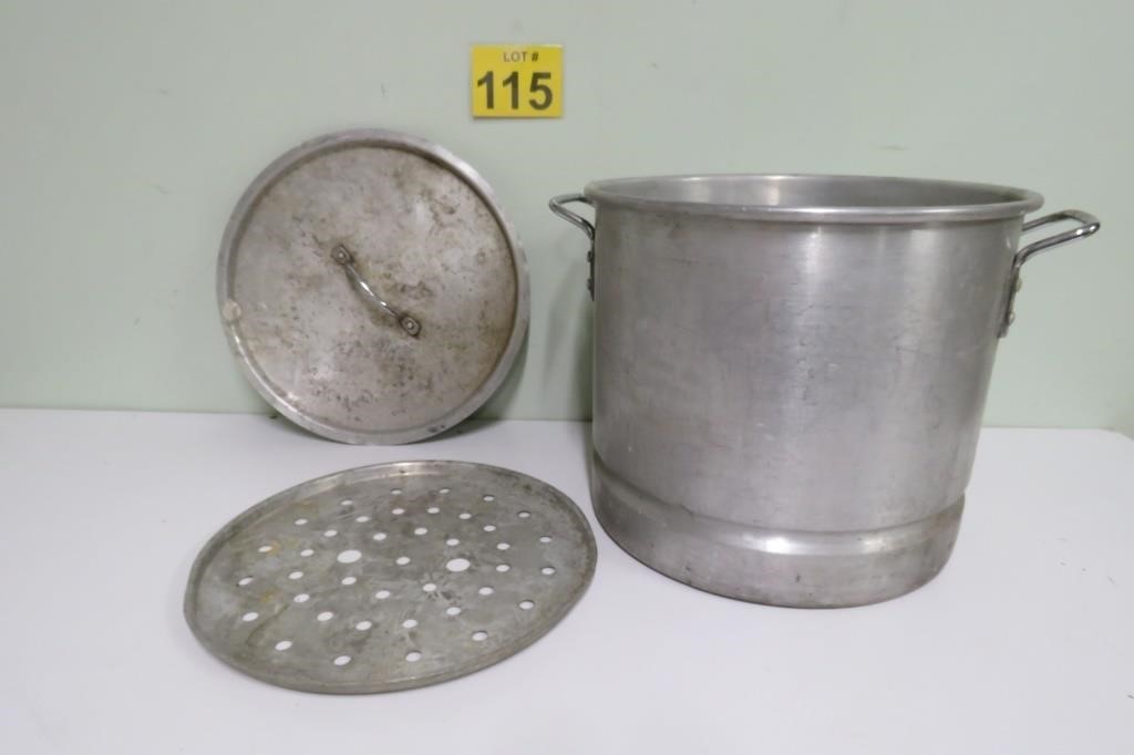 Lg Aluminum Stock Pot - Steamer