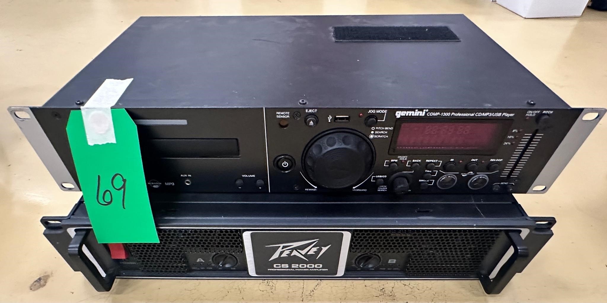 Peavey CS2000 Amp & Gemini CDMP-1300 Player