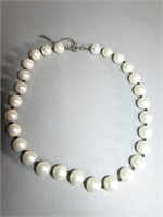 Expensive Beaded Faux Pearls with Sterling Silver