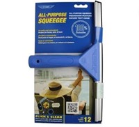 $35 Ettore, 12"  All-Purpose Squeegee Blue 3 pack