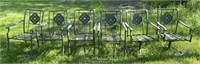 Metal Lawn Chairs and Stand, 22-40in
*in back of