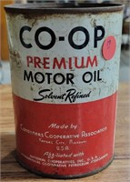 CO-OP PREMIUM MOTOR OIL EMTPY TIN CAN