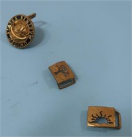 3 Belt Buckles-US Navy-Solid Brass and 2 Small