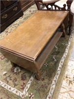 Mid century coffee table with drop down ends