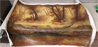 Vintage "Deer in the Meadow" Signed Brenner Oil on