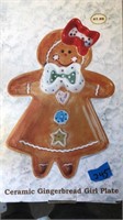 NEW Ceramic Gingerbread girl Plate