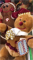 Set of 2 stuffed gingerbread men