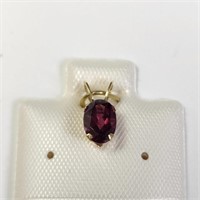 $160 14K  Rhodolite Garnet Pendant