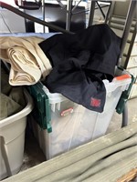 LARGE BIN OF MIXED VINTAGE MILITARY UNIFORMS