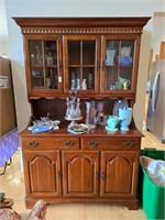 Ethan Allen solid cherry hutch