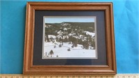 Framed Ranch in Snow, 16 1/2" x 13 1/2"