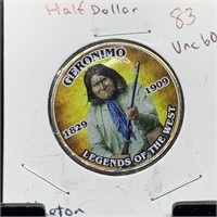 GERONIMO LEGENDS OF THE WEST HALF DOLLAR