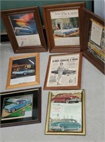 7 framed automotive advertising -
1 frame is