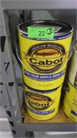 CABOT ACRYLIC SIDING STAIN (2 NEW, 1 USED)