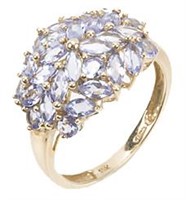 10K YELLOW GOLD TANZANITE FASHION RING