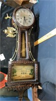 vintage clock with eagle and key