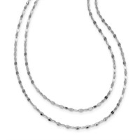 Sterling SilverPolished Double-strand Necklace
